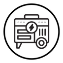Portable power generator icon