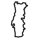 Portugal map icon