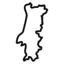 Portugal map Black Outline icon