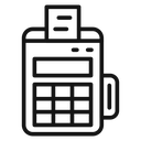 Pos terminal Black Outline icon