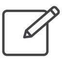 Post Edit Pencil Black Outline icon