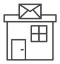 Post office Black Outline icon
