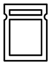Pouch black outline icon