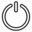 Power Button Black Outline icon