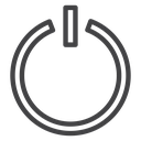 Power Button Symbol Black Outline icon