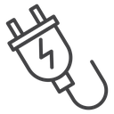 Power Plug Bolt Black Outline icon