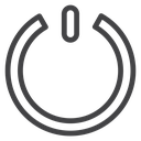 Power Standby Symbol Black Outline icon