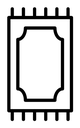Prayer rug black outline icon