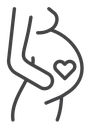 Pregnancy Black Outline icon