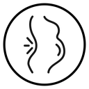 Pregnant woman backache icon