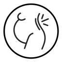 Pregnant woman backache icon