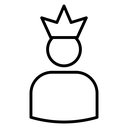 Premium User Black Outline icon