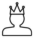 Premium user black outline icon
