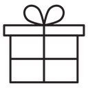 Present gift box icon