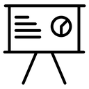 Presentation Black Outline icon