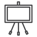 Presentation Board Black Outline icon