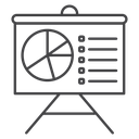Presentation Black Outline icon