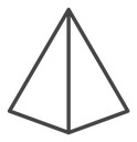 Prism Black Outline icon