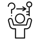 Problem solving skills Black Outline icon