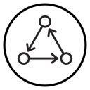 Process, method, step, procedure or workflow Black Outline icon