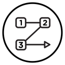 Process, method, step, procedure or workflow icon