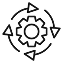 Processing Black Outline icon