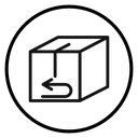 Product return Box Black Outline icon