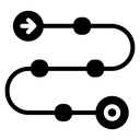 Project development road mapping icon
