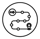 Project development road mapping icon