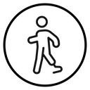 Prosthetic Leg Walking Man icon