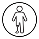 Prosthetic leg icon