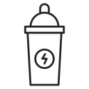 Protein shake Black Outline icon