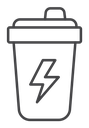 Protein shake Black Outline icon