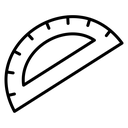 Protractor Half Circle icon