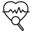 Pulse heart check up icon