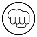 Punch fist hand icon