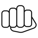 Punch fist hand icon