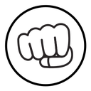 Punch fist hand icon