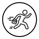 Purse snatcher icon