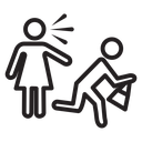 Purse snatcher icon