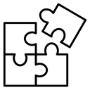 Puzzle pieces 2 icon