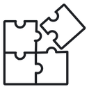 Puzzle pieces 3 icon