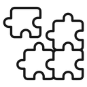 Puzzle pieces 4 icon