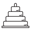 Pyramid toy icon