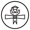Qualification Black Outline icon