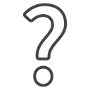 Question Mark Dot Black Outline icon