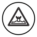 Quicksand and Mud Danger Sign icon