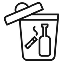 Quitting bad habits Black Outline icon