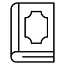 Quran Book Black Outline icon