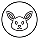Rabbit Black Outline icon
